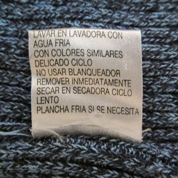 ENERGIE WOMEN'S JUNIOR'S SIZE L SWEATER BLUE DENIM COLOR KNIT LONG SLEEVE TOP - Picture 8 of 8